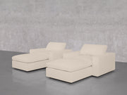 Double Armchairs with Ottomans - 7th Avenue