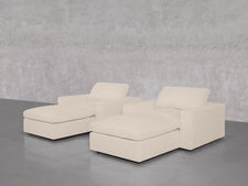 Double Armchairs with Ottomans - 7th Avenue