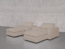 Double Armchairs with Ottomans - 7th Avenue