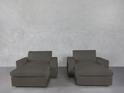 Double Armchairs with Ottomans - 7th Avenue
