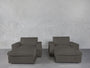 Double Armchairs with Ottomans - 7th Avenue