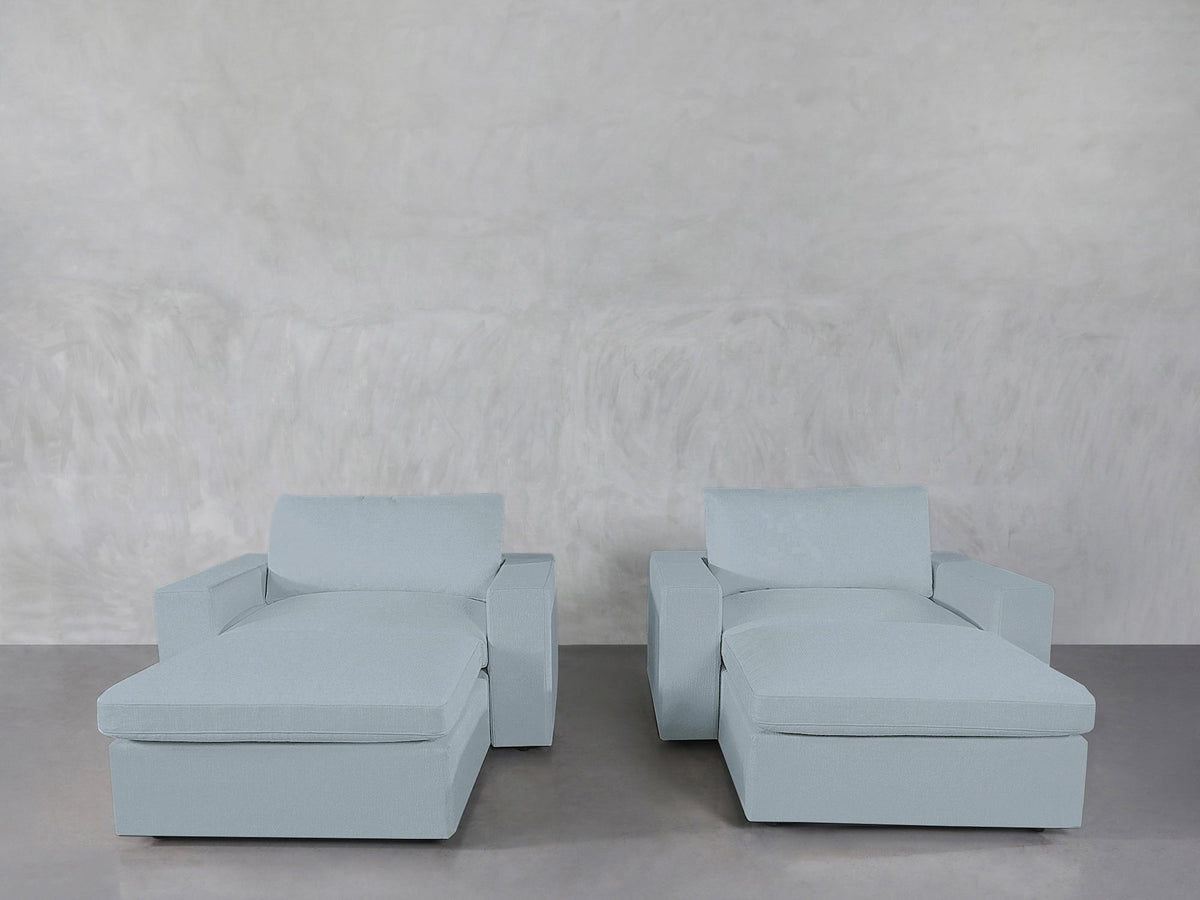 Double Armchairs with Ottomans - 7th Avenue