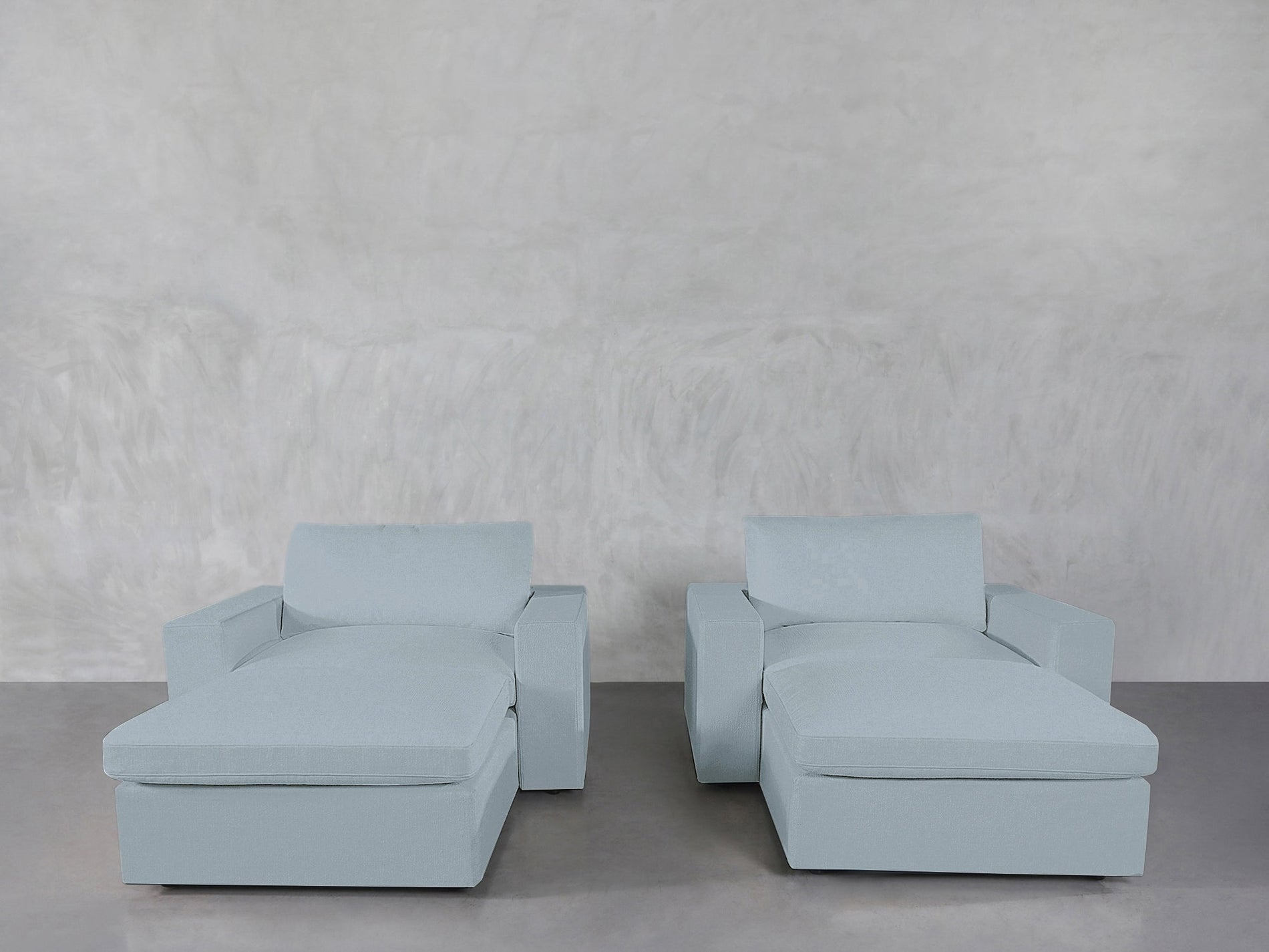 Double Armchairs with Ottomans - 7th Avenue