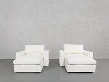 Double Armchairs with Ottomans - 7th Avenue