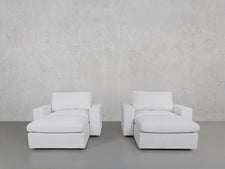 Double Armchairs with Ottomans - 7th Avenue