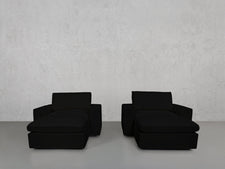 Double Armchairs with Ottomans - 7th Avenue