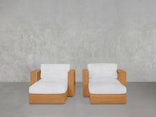 Double Armchairs with Ottomans Teak Outdoor - 7th Avenue