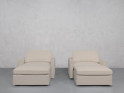 Double Armchairs with Ottomans (Thin Arms) - 7th Avenue