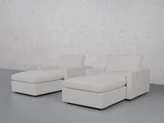 Double Armchairs with Ottomans (Thin Arms) - 7th Avenue