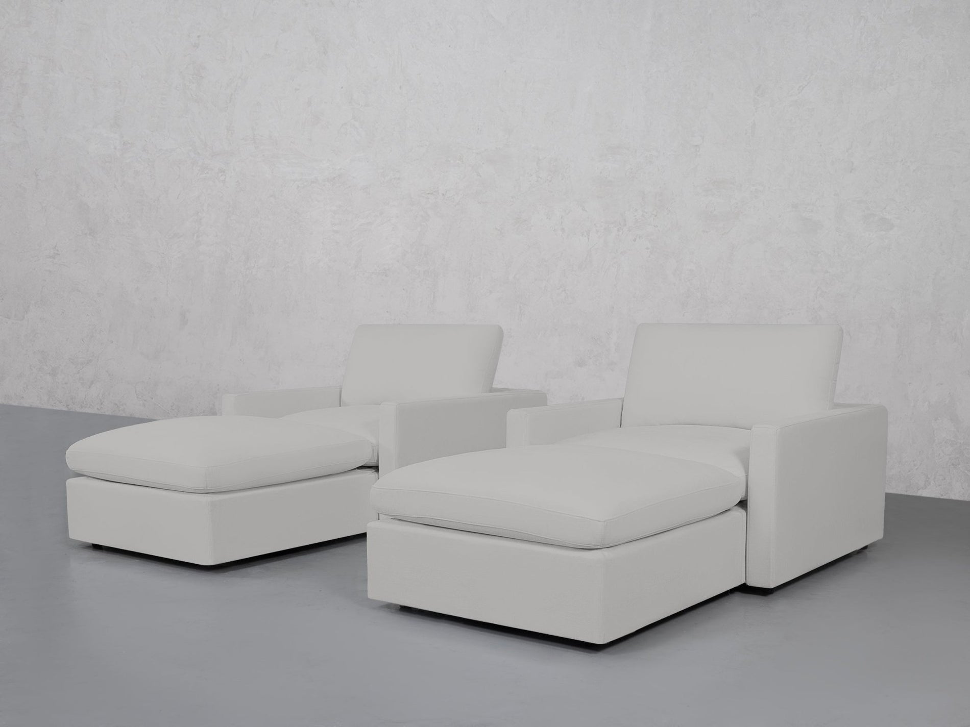 Double Armchairs with Ottomans (Thin Arms) - 7th Avenue