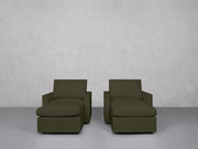 Double Armchairs with Ottomans (Thin Arms) - 7th Avenue