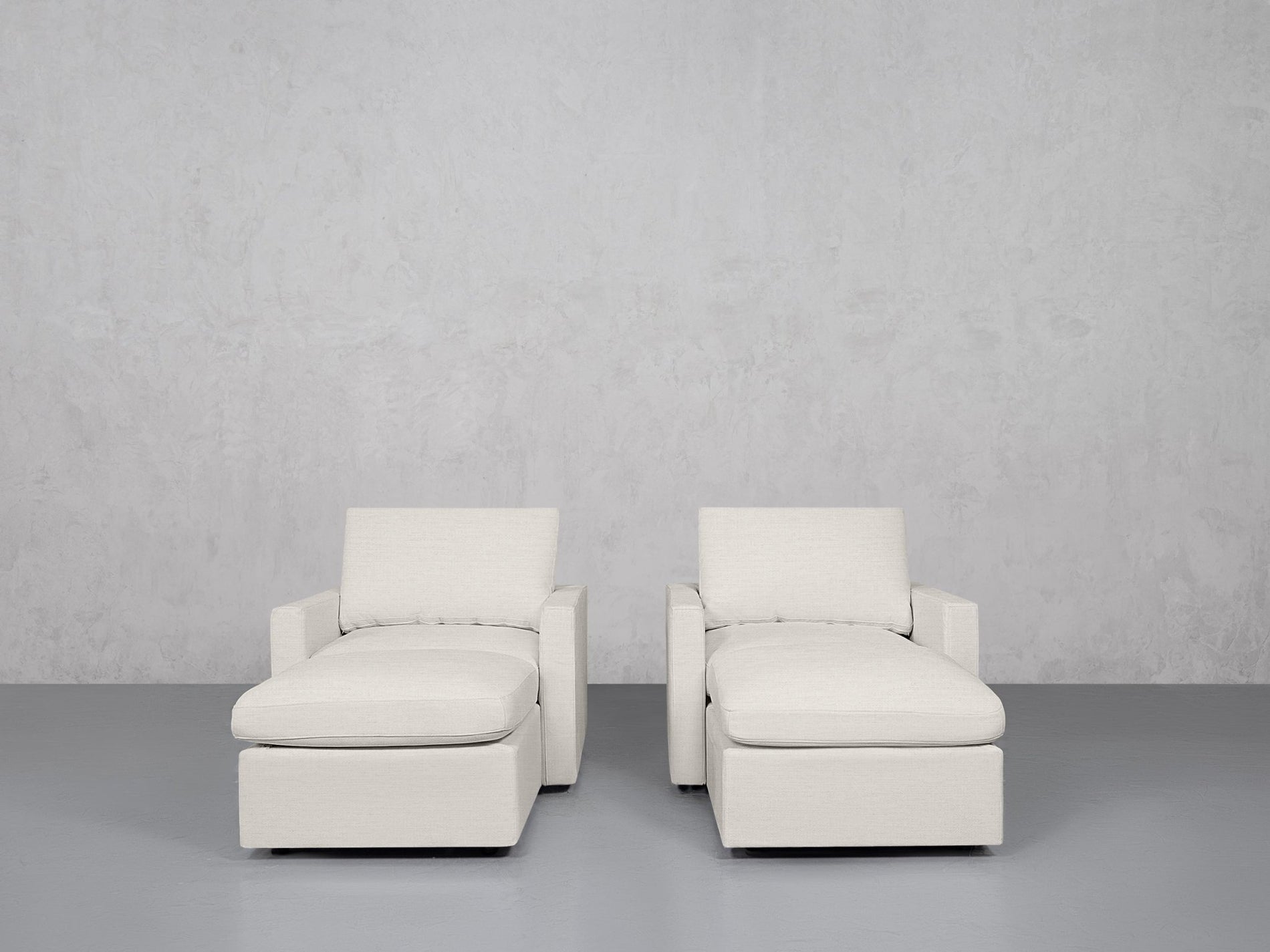 Double Armchairs with Ottomans (Thin Arms) - 7th Avenue
