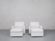 Double Armchairs with Ottomans (Thin Arms) - 7th Avenue
