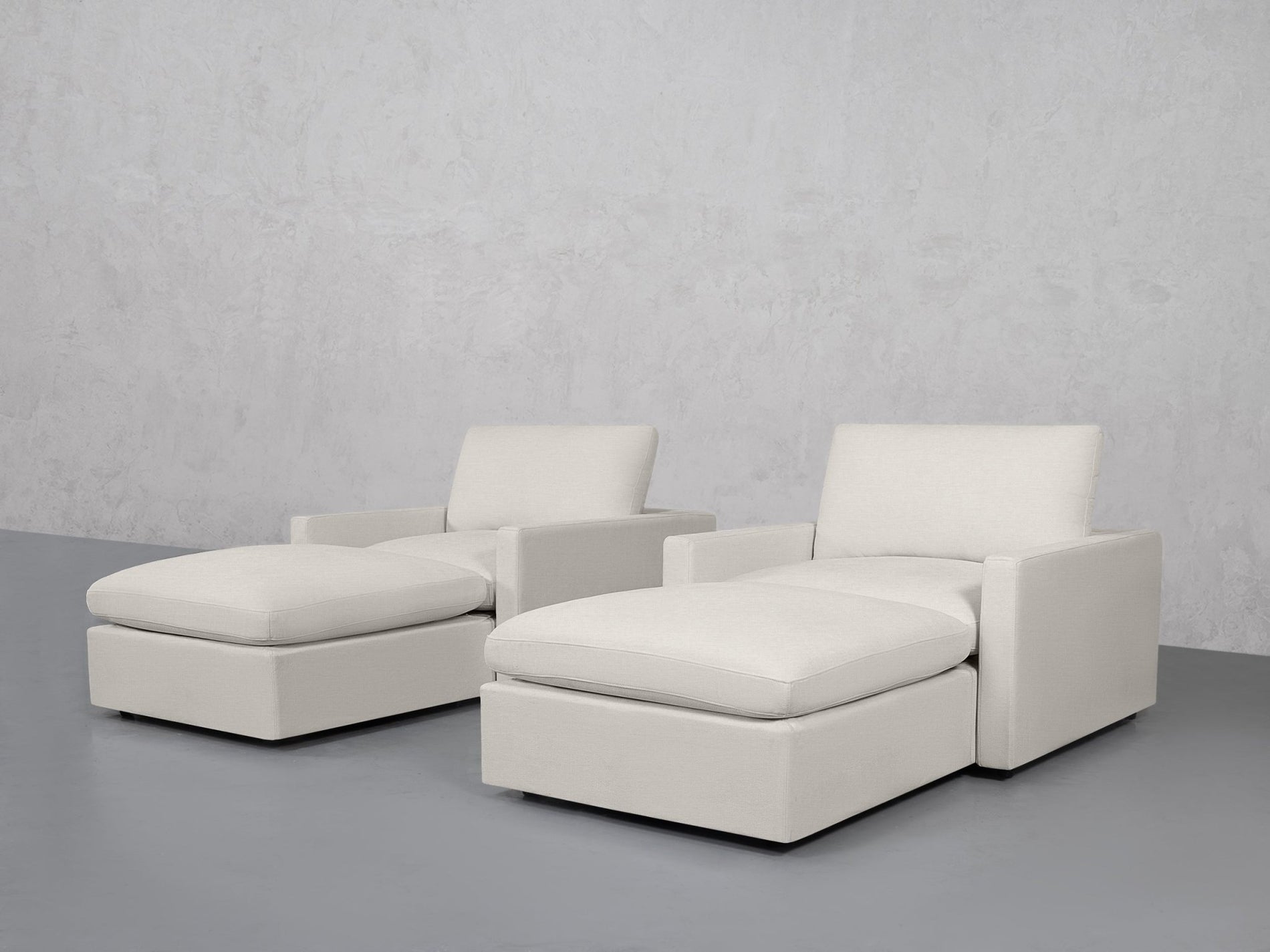 Double Armchairs with Ottomans (Thin Arms) - 7th Avenue