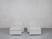 Double Armchairs with Ottomans (Thin Arms) - 7th Avenue