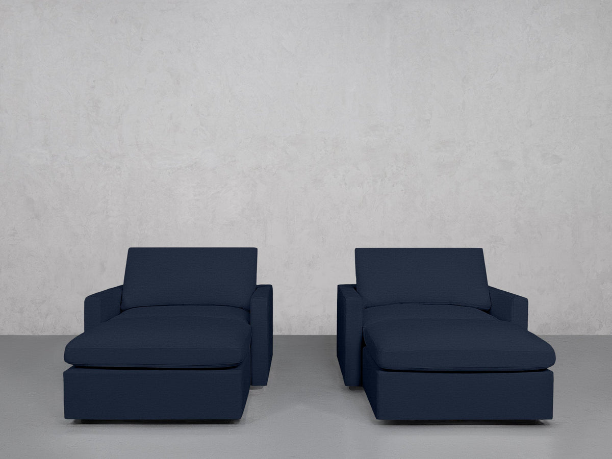 Double Armchairs with Ottomans (Thin Arms) - 7th Avenue