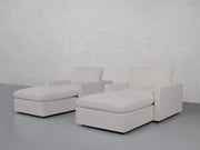 Double Armchairs with Ottomans (Thin Arms) - 7th Avenue
