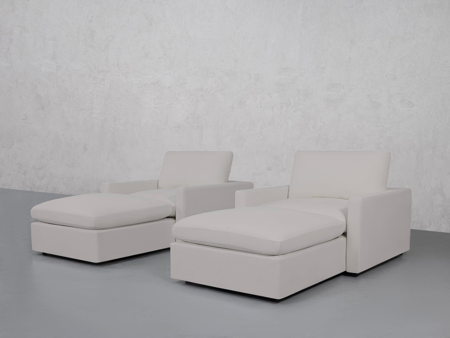 Double Armchairs with Ottomans (Thin Arms) - 7th Avenue