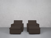 Double Armchairs with Ottomans (Thin Arms) - 7th Avenue
