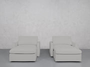 Double Armchairs with Ottomans (Thin Arms) - 7th Avenue