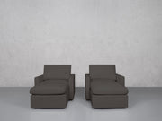 Double Armchairs with Ottomans (Thin Arms) - 7th Avenue