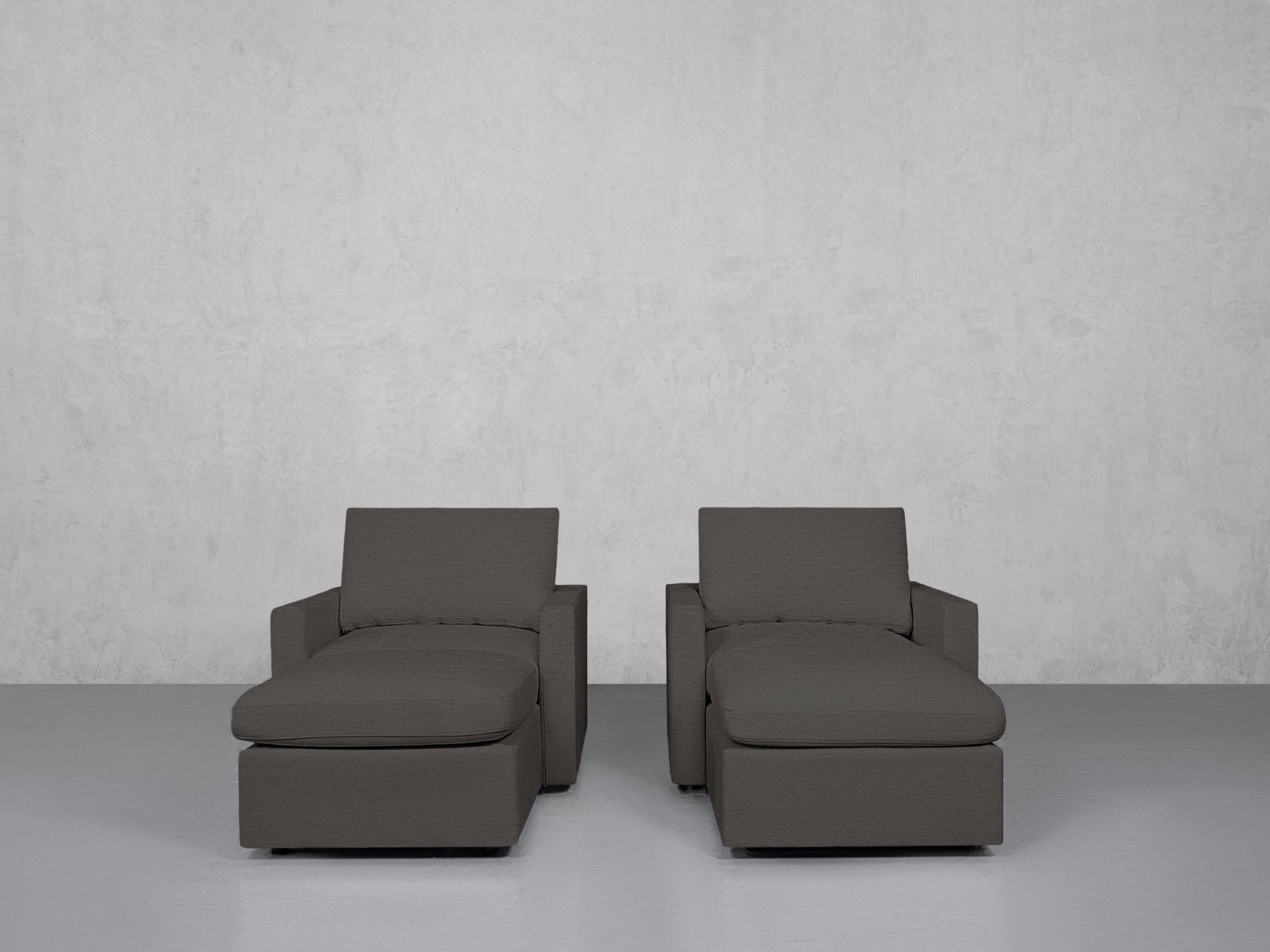 Double Armchairs with Ottomans (Thin Arms) - 7th Avenue