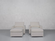 Double Armchairs with Ottomans (Thin Arms) - 7th Avenue