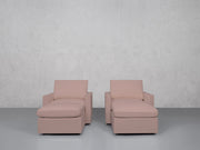 Double Armchairs with Ottomans (Thin Arms) - 7th Avenue