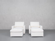 Double Armchairs with Ottomans (Thin Arms) - 7th Avenue