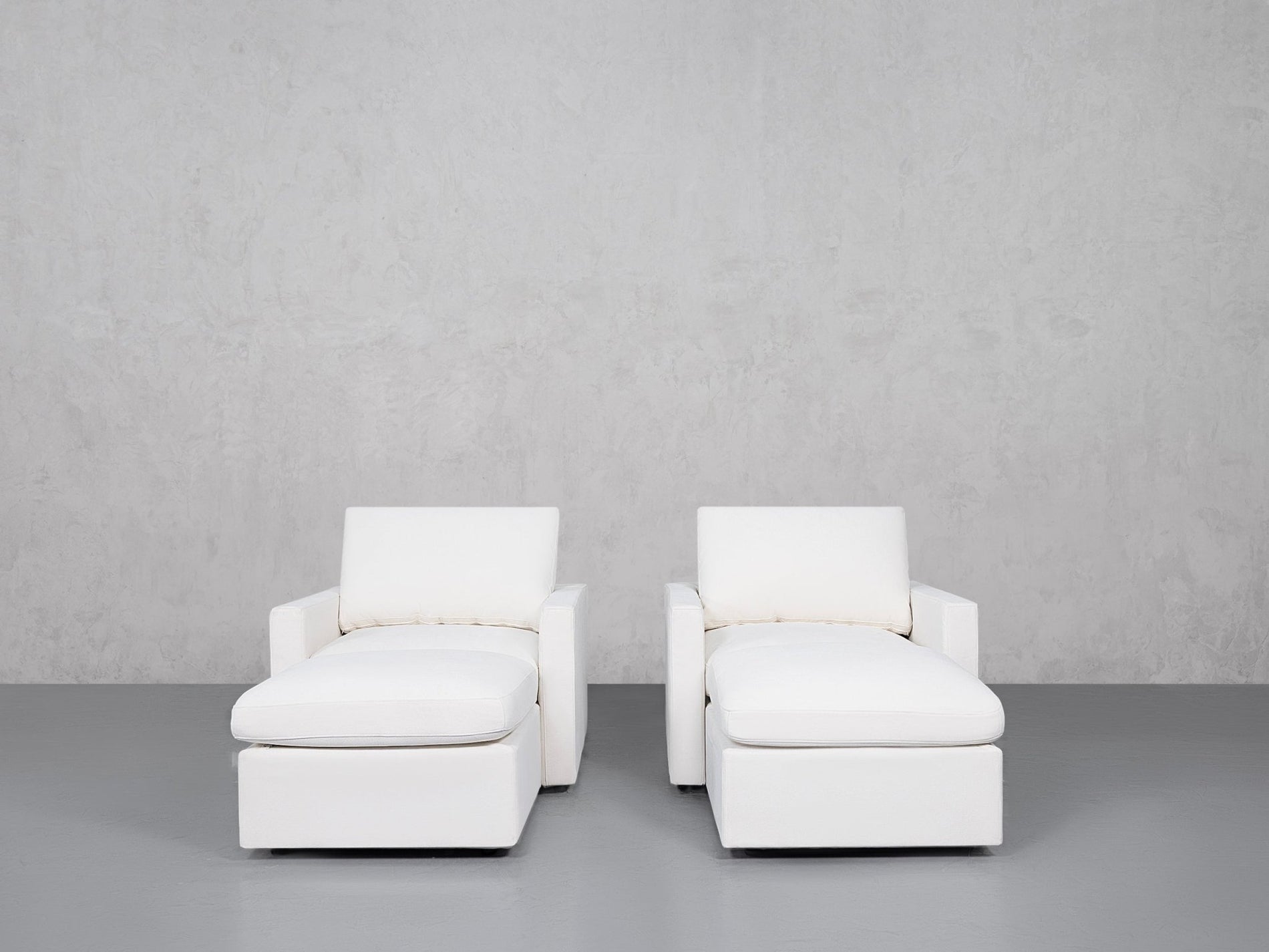 Double Armchairs with Ottomans (Thin Arms) - 7th Avenue
