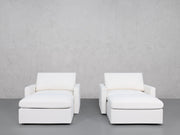 Double Armchairs with Ottomans (Thin Arms) - 7th Avenue