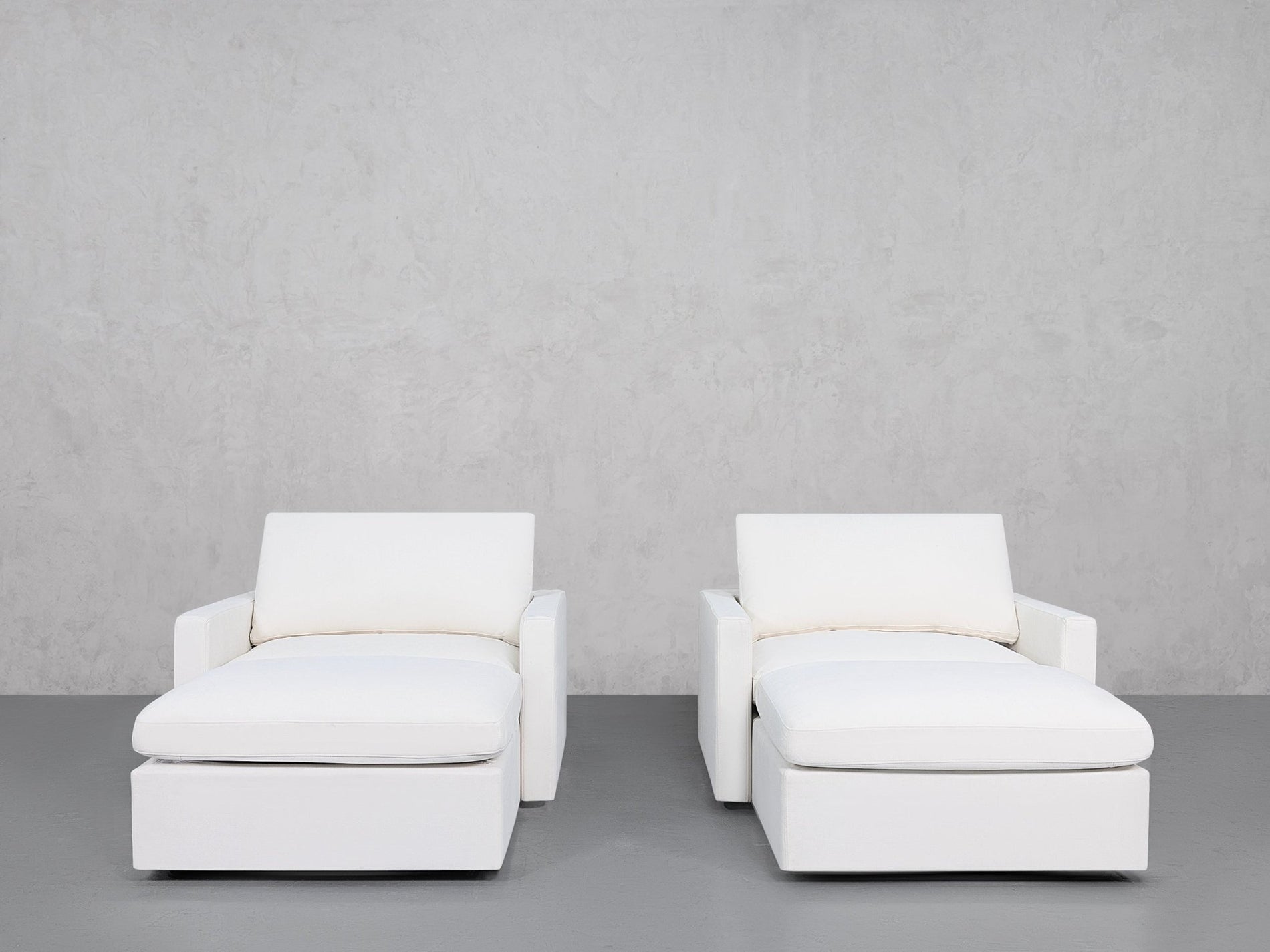 Double Armchairs with Ottomans (Thin Arms) - 7th Avenue