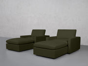 Double Armchairs with Ottomans (Thin Arms) - 7th Avenue