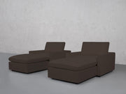 Double Armchairs with Ottomans (Thin Arms) - 7th Avenue
