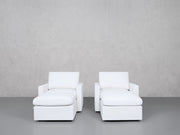 Double Armchairs with Ottomans (Thin Arms) - 7th Avenue