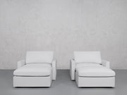 Double Armchairs with Ottomans (Thin Arms) - 7th Avenue