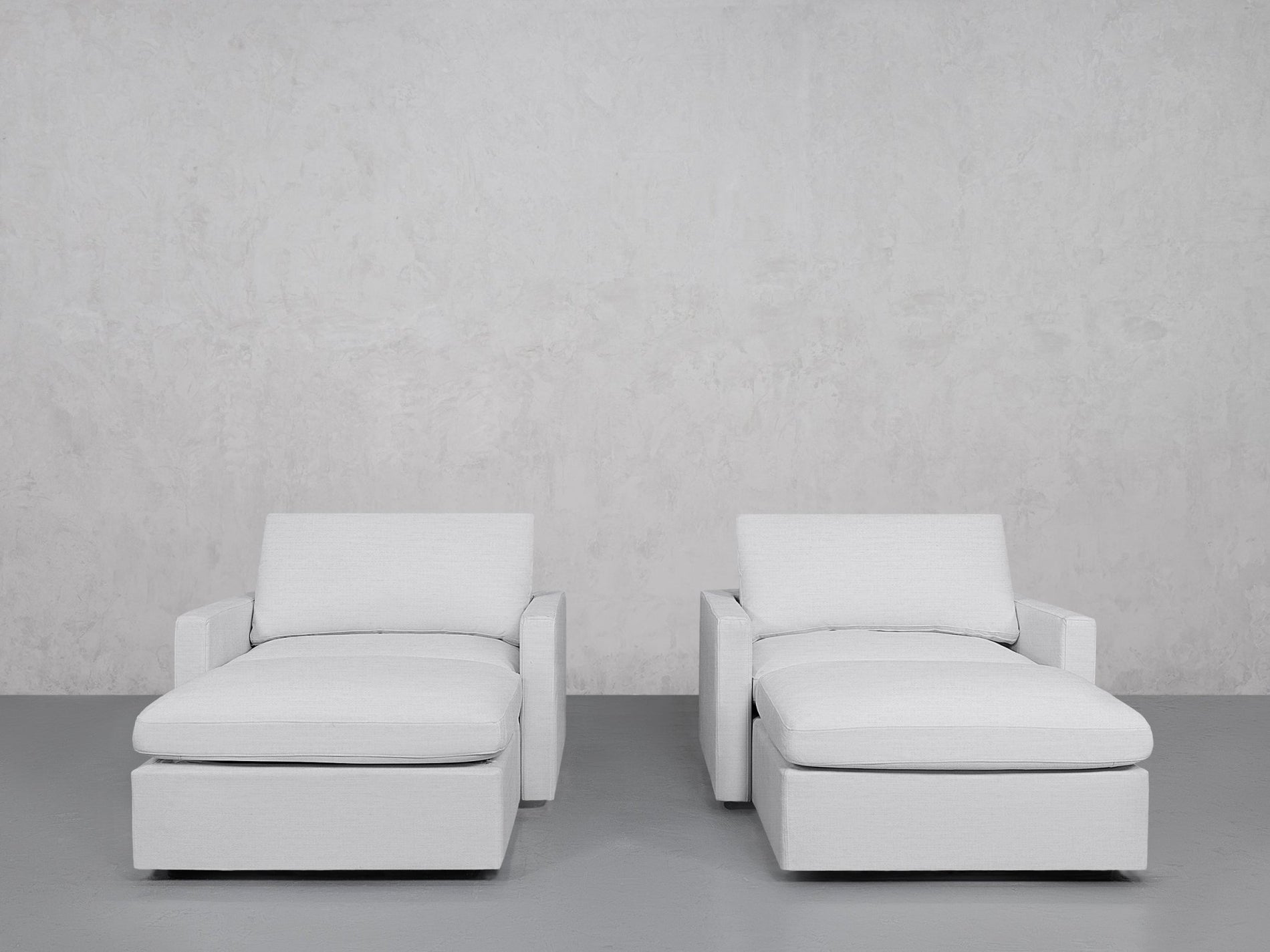 Double Armchairs with Ottomans (Thin Arms) - 7th Avenue
