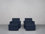 Double Armchairs with Ottomans (Thin Arms) - 7th Avenue