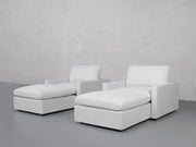 Double Armchairs with Ottomans (Thin Arms) - 7th Avenue