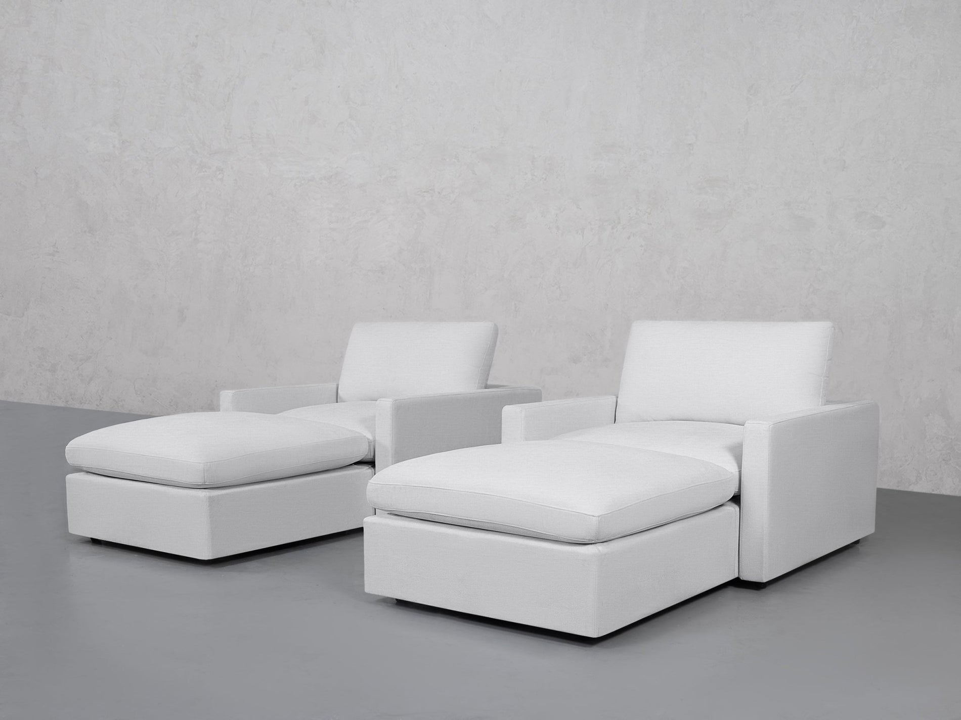 Double Armchairs with Ottomans (Thin Arms) - 7th Avenue
