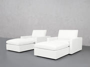 Double Armchairs with Ottomans (Thin Arms) - 7th Avenue
