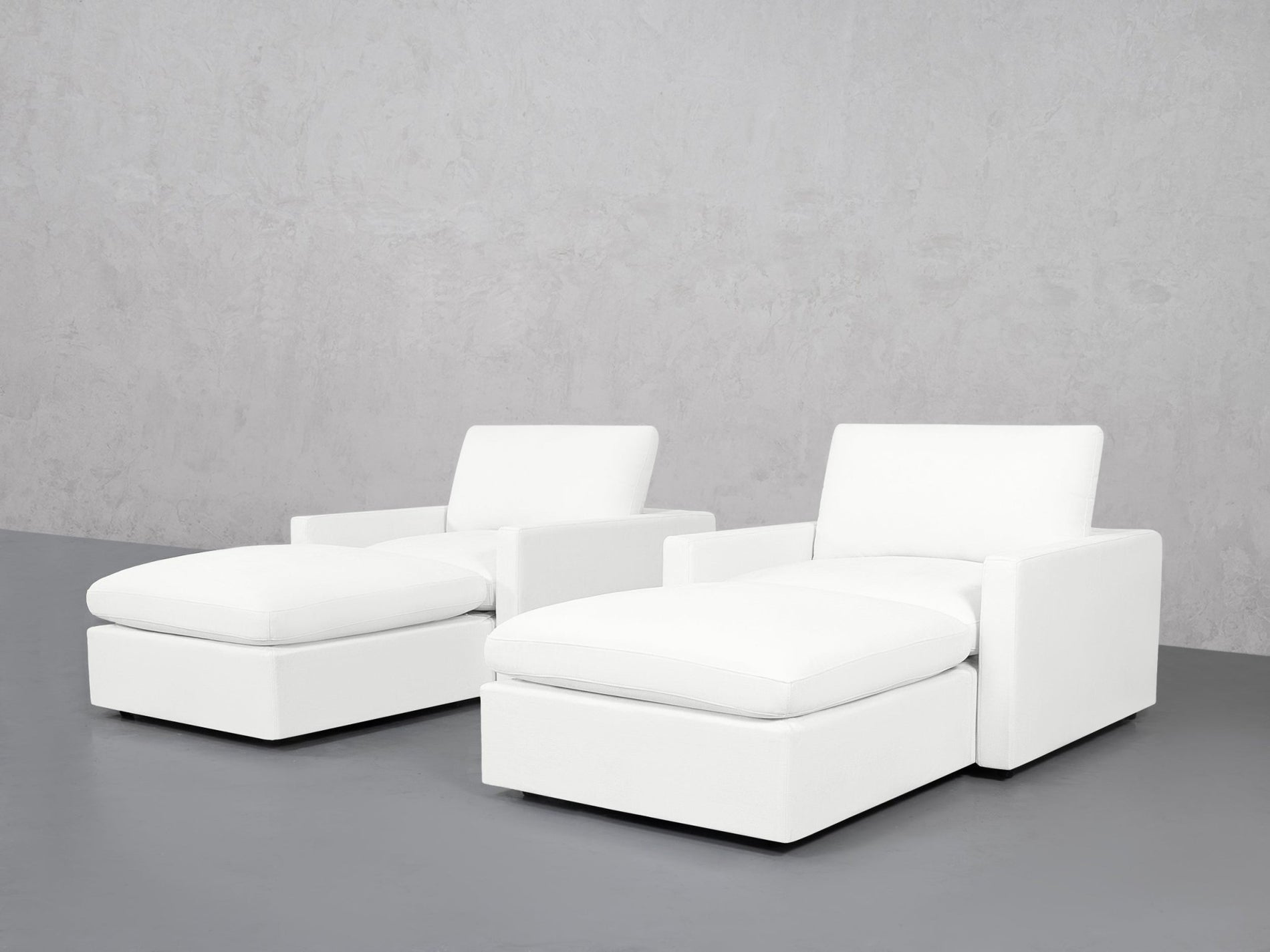 Double Armchairs with Ottomans (Thin Arms) - 7th Avenue