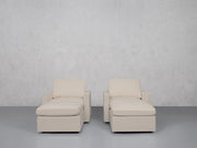 Double Armchairs with Ottomans (Thin Arms) - 7th Avenue