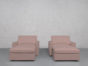 Double Armchairs with Ottomans (Thin Arms) - 7th Avenue