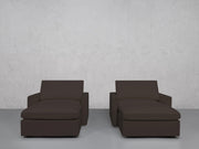 Double Armchairs with Ottomans (Thin Arms) - 7th Avenue
