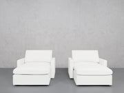 Double Armchairs with Ottomans (Thin Arms) - 7th Avenue