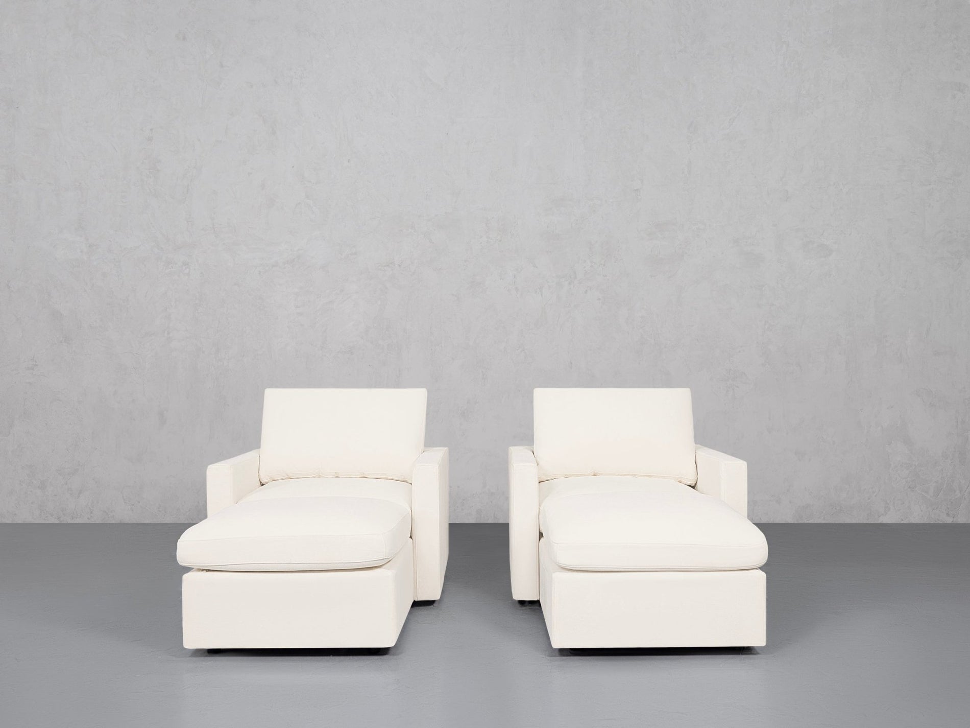 Double Armchairs with Ottomans (Thin Arms) - 7th Avenue