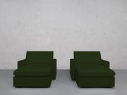 Double Armchairs with Ottomans (Thin Arms) - 7th Avenue