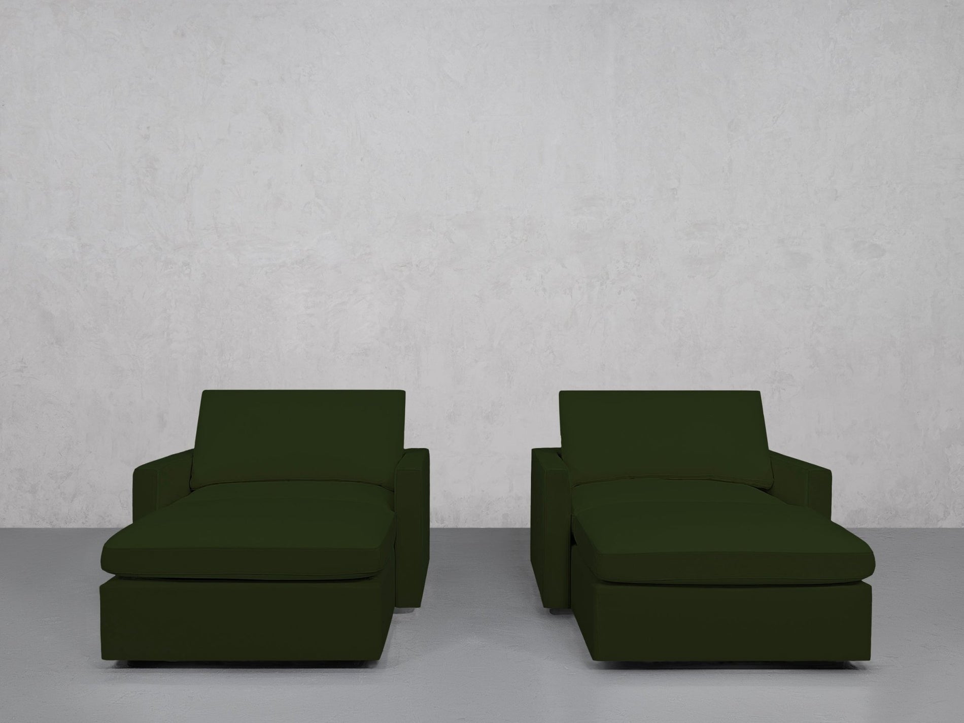 Double Armchairs with Ottomans (Thin Arms) - 7th Avenue