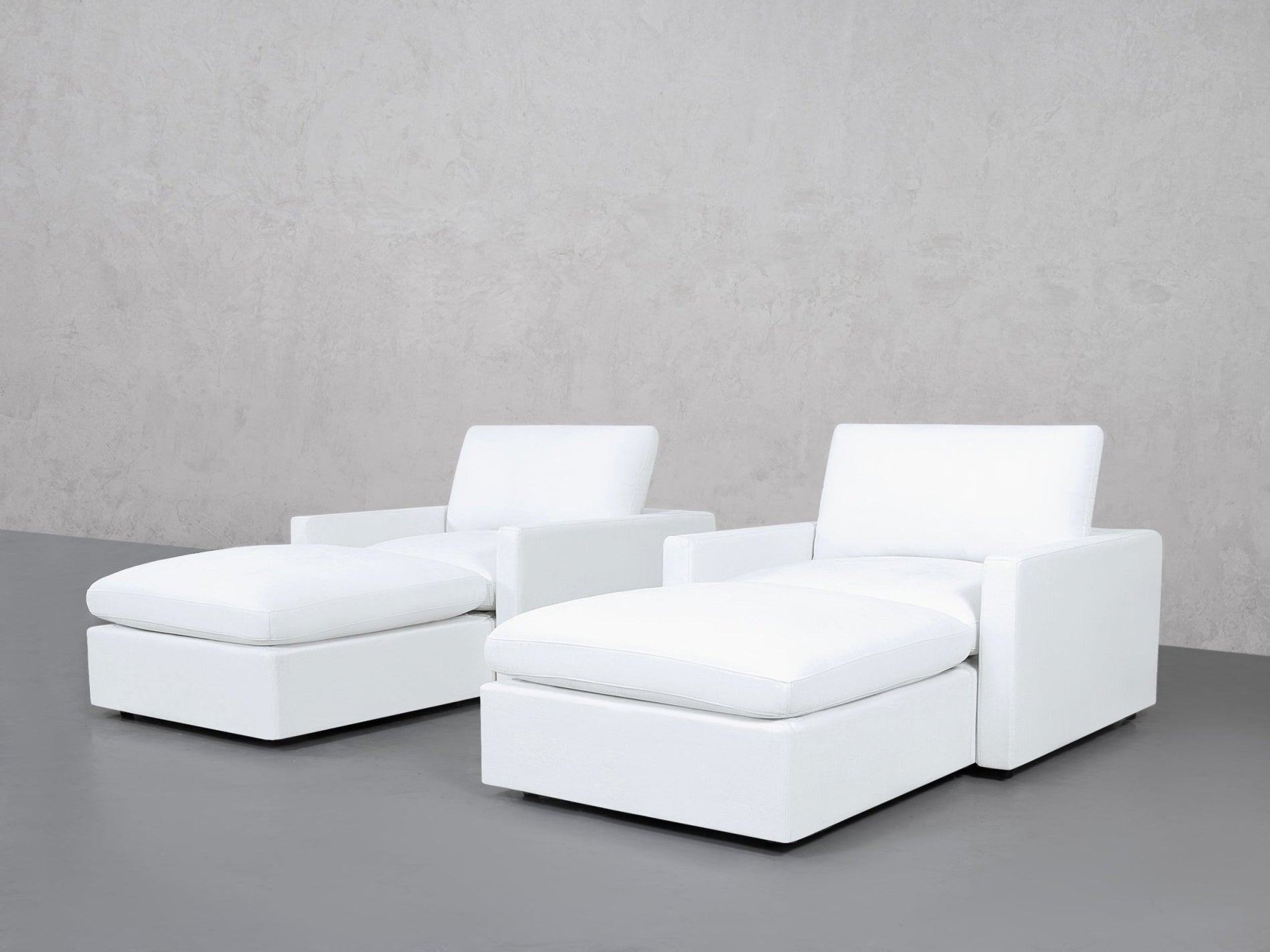 Double Armchairs with Ottomans (Thin Arms) - 7th Avenue